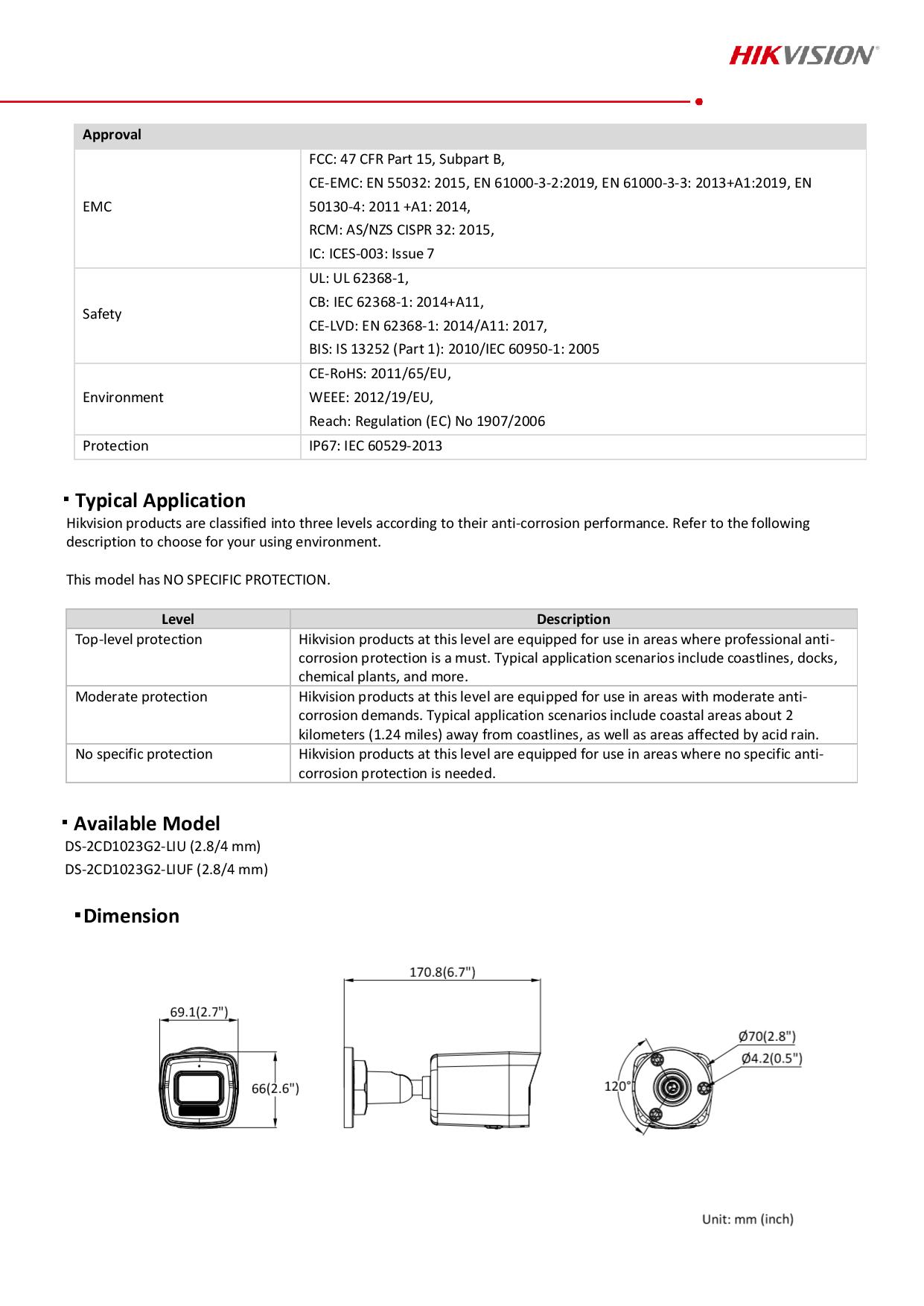 DS 2CD1023G2 LIU Ivision Tech   DS 2CD1023G2 LIUF Datasheet 20230914 Page 004 